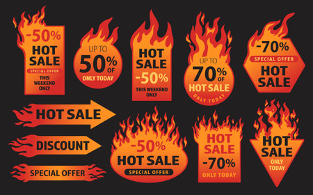 Hot sale colorful set postersのイラスト素材