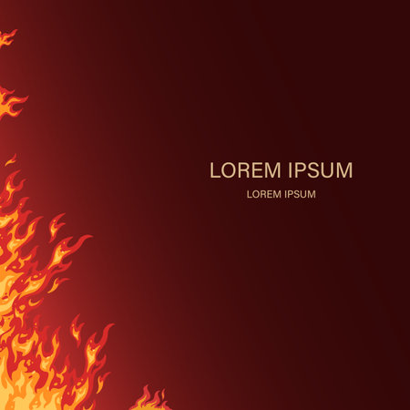 Burn fire simple flyer colorfulのイラスト素材