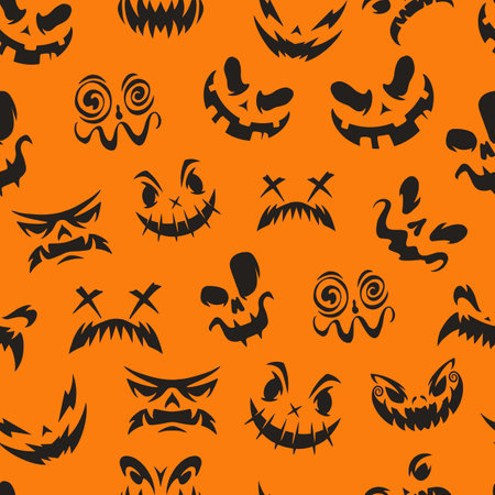 Halloween grimace seamless pattern colorfulのイラスト素材