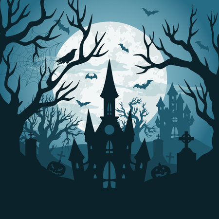 Holiday Halloween eve poster colorfulのイラスト素材
