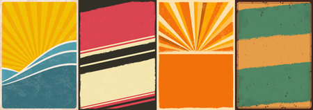 Comic background set flyers layoutsのイラスト素材