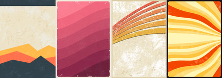 Art abstract set posters colorfulのイラスト素材