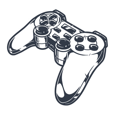 Gamepad for console monochrome logotypeのイラスト素材