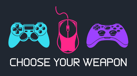 Gaming devices vintage poster colorful