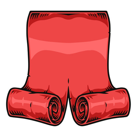 Victorian pennant red vintage elementのイラスト素材