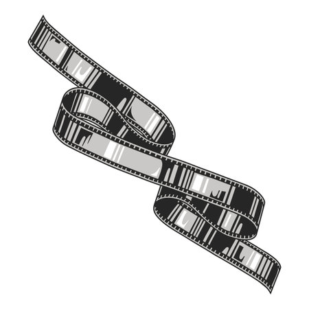 Creative film strip design in a flowing motionのイラスト素材
