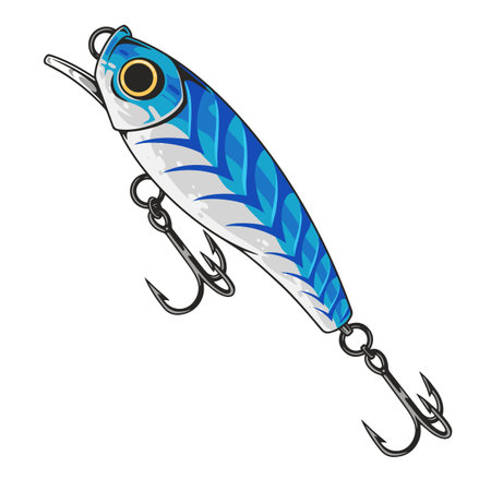 Colorful fishing lure designed for deep sea catchのイラスト素材