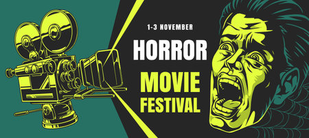 Scary moments at November film festのイラスト素材