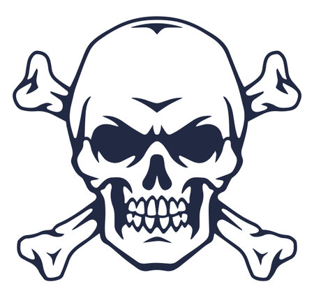 Versatile skull and crossbones designのイラスト素材