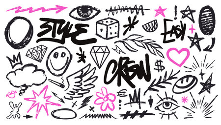 Creative marker art designのイラスト素材