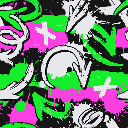 Grunge marker art with colorsのイラスト素材