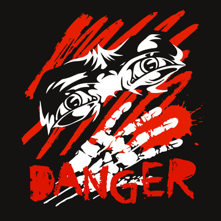 Grunge art depicting dangerのイラスト素材