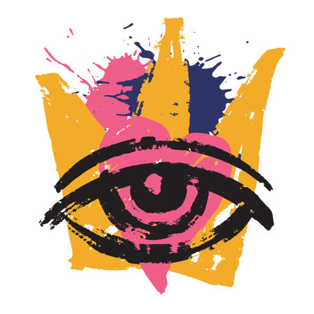 Textured vibrant eyesのイラスト素材