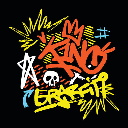 Colorful grunge marker artworkのイラスト素材