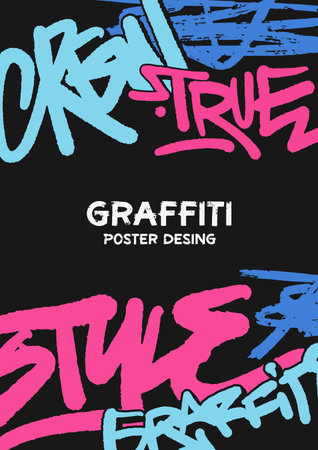 Creative marker graffiti artのイラスト素材