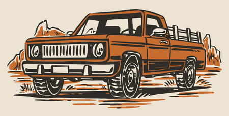 Old truck on dirt road