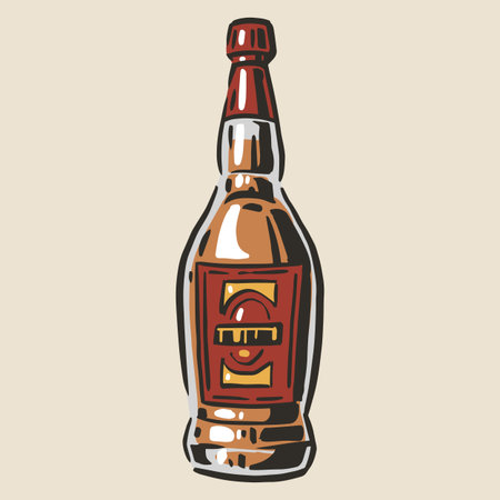 Craft beer bottle designのイラスト素材