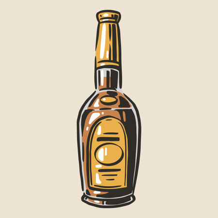 Vintage bottle of whiskeyのイラスト素材