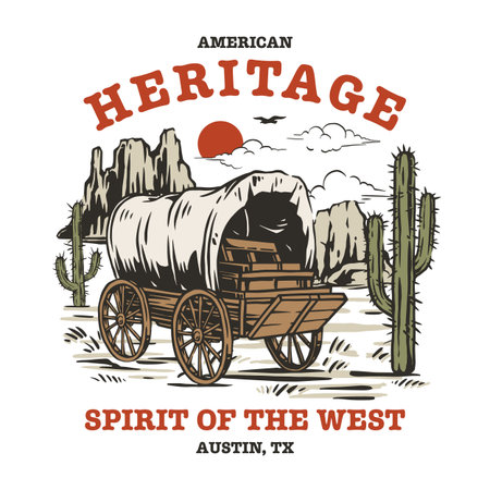 Spirit of the West displayedのイラスト素材