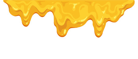 Golden honey dripping downのイラスト素材