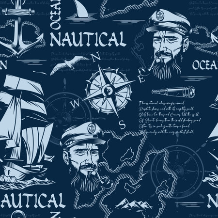 Nautical art printのイラスト素材
