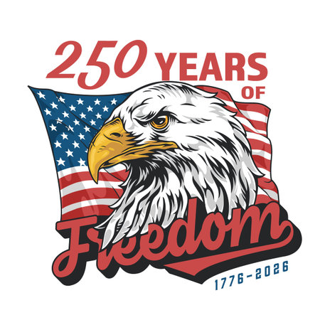250 years of freedomのイラスト素材