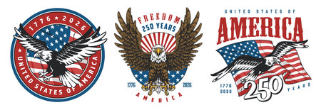 250 years of americaのイラスト素材