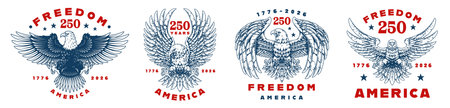 Usa freedom designのイラスト素材