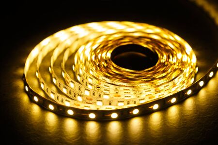 Shining diode strip. LED lights tape.の写真素材