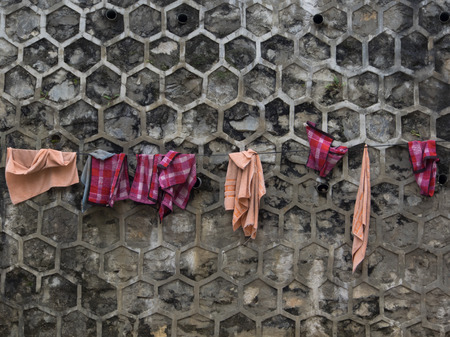 Homeless Clothes Lineの写真素材