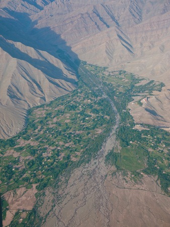 Leh City from aboveの写真素材