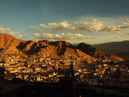 Sunset at Leh Cityの写真素材