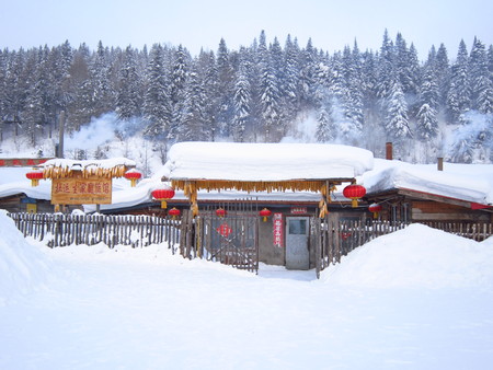 The hostel at snowのeditorial素材
