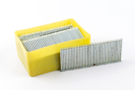 nails in boxの写真素材