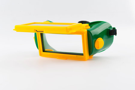 Welding mask on white backgroundの写真素材