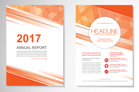 Vector Brochure Flyer design Layout template, size A4, Front page and back page, infographics. Easy to use and edit.のイラスト素材