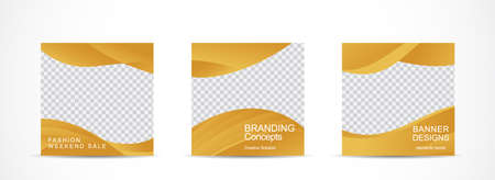 Set square banner template for social media post and web internet ads.vector illustrations.のイラスト素材