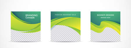 Set square banner template for social media post and web internet ads.vector illustrations.のイラスト素材