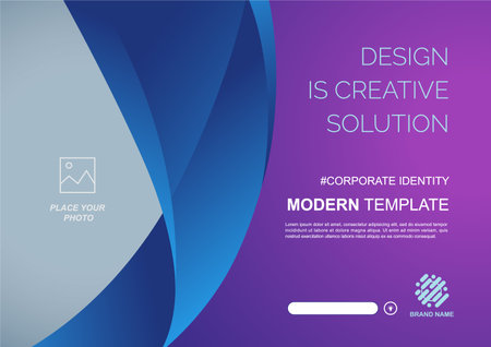 Template vector design for Brochure, Annual Report, Web design Poster, Corporate Presentation, Flyer, layout modern with size horizontal, Easy to use and edit.のイラスト素材