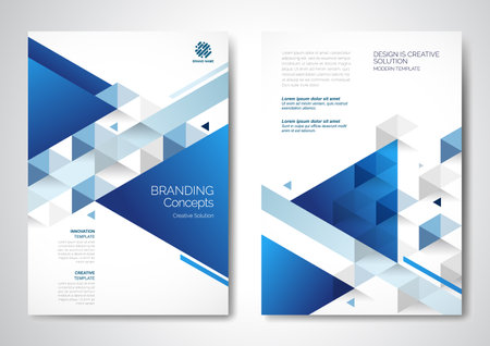 Template vector design for Brochure, AnnualReport, Magazine, Poster, Corporate Presentation, Portfolio, Flyer, infographic, layout modern with color size A4, Front and back, Easy tのイラスト素材
