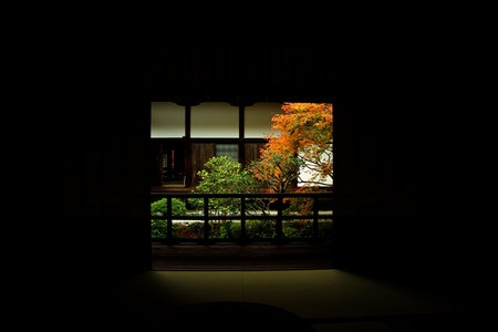 Kyoto Anrakuji temple in autumn leaves season