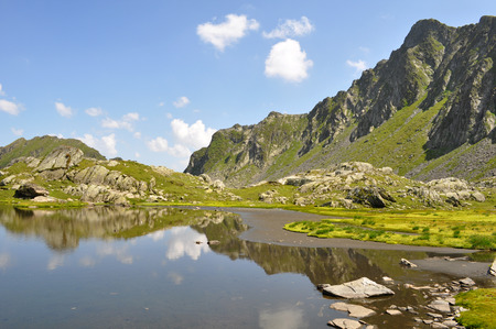 Mountain landscape, Fagaras mountains, Romaniaの写真素材