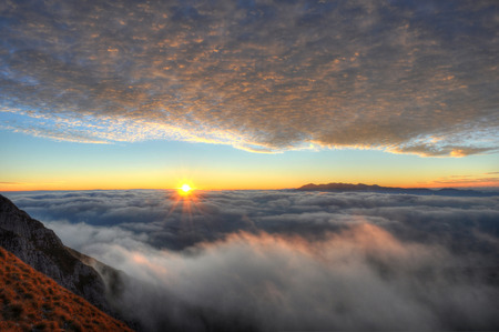 Mountain landscape, The Piatra Craiului Mountain, Carpathians, Romania の写真素材