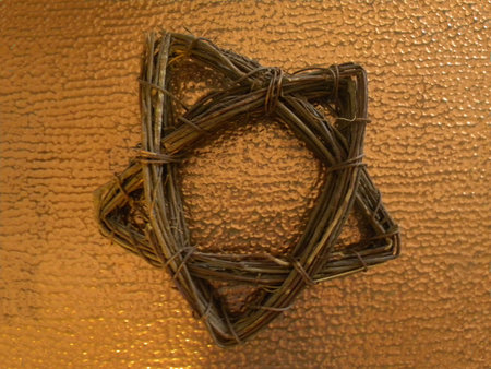 woven star on copper