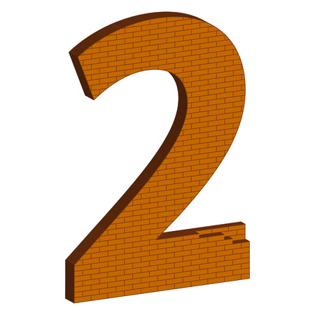 The number in the form of brickworkのイラスト素材