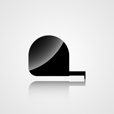 Construction icon silhouette roulette on gray backgroundのイラスト素材