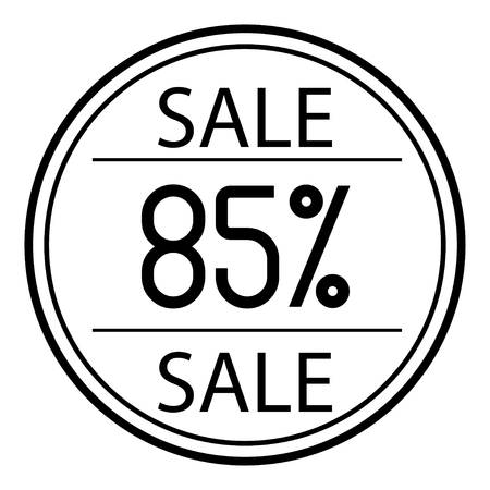 Icon sales with percent on a white backgroundのイラスト素材