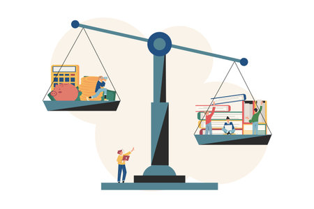 Teamwork and corporate good balance between idea time and workのイラスト素材