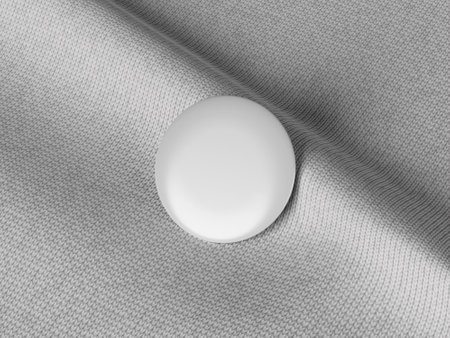 White Badge Pin Brooch Isolated 3D Renderingの写真素材