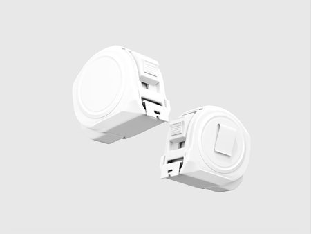 3D White Measuring Tape Mockup Rendering